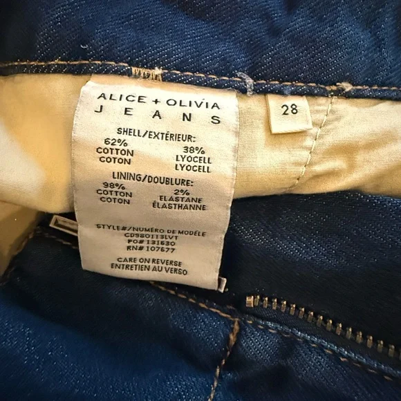 Alice and Olivia Anders low rise pleated jeans - Picture 5 of 8